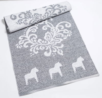 Kurbitsmatta med Dalahästar 70 x 200 cm - Vändbar vinylmatta