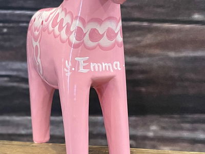 Dop / Namngivningshäst med text - Välj mellan flera olika färger