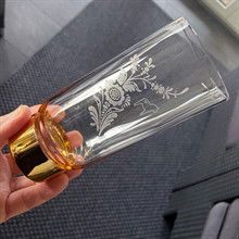 Ölglas med "guldfot" 2-pack inkl gravyr i presentförpackning