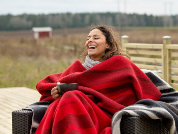 Falu Rödfärg filt  Hemlängtan 135x200 cm