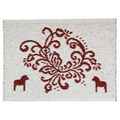 Kurbits dörrmatta med Dalahästar 50x70 cm - Vändbar vinylmatta