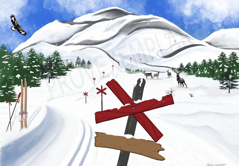 Canvastavla - Ledkryss med egen valfri text