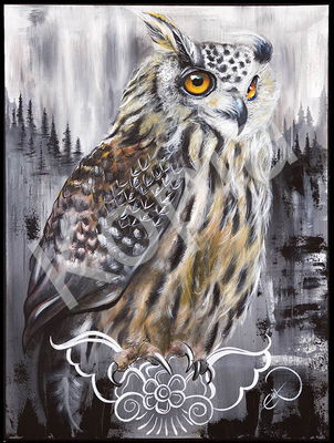 Canvastavla - Berguv