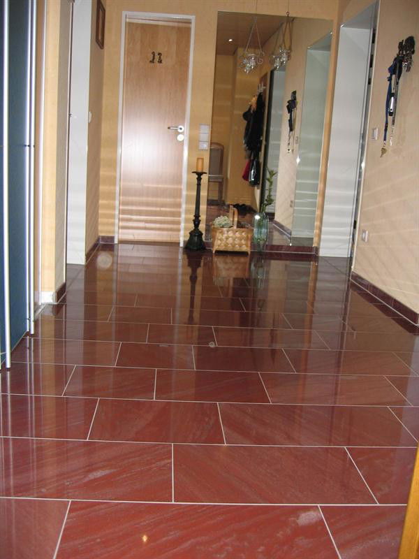 Floor tiles made of Älvdal quartzite polished surface