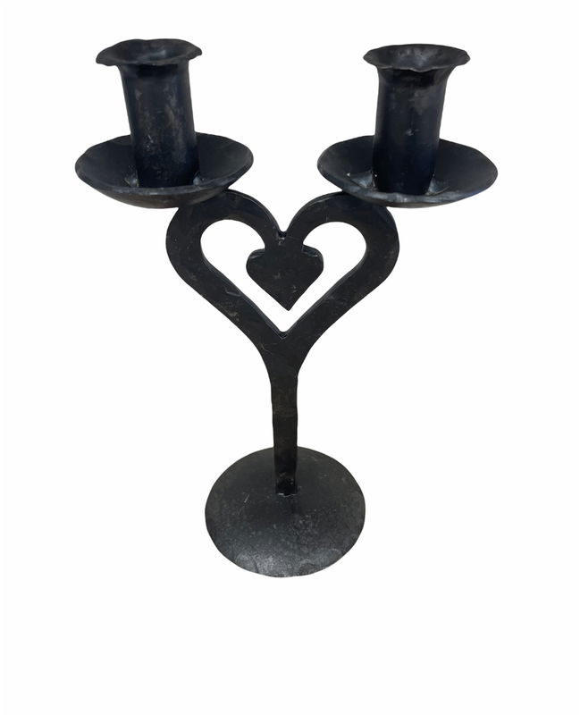 Smidesljusstake - Hjärta