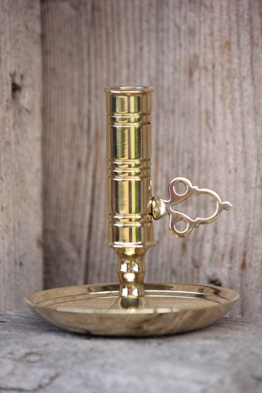 Kontorsljusstake i mässing höjd 110 mm