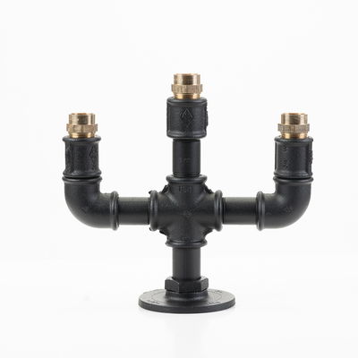 Candlestick Tritus steel grey - 3 candles