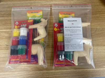 Målarpaket - Dalahästar 10 och 13 cm