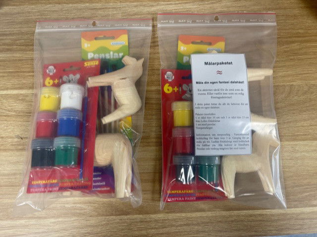 Målarpaket - Dalahästar 10 och 13 cm