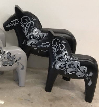 Dalahäst - Högtidshästen (Välj till egen text för exempelvis dop och bröllop!)