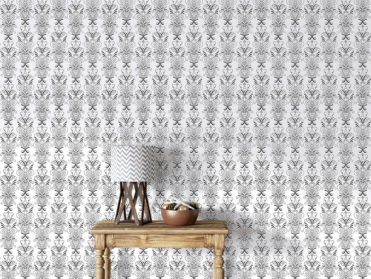 Tapet - Kurbits Vit/Svart