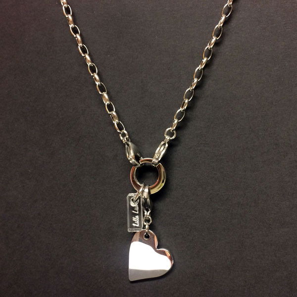 Halskedja - Stål  oval  3 x 5 mm -  välj längd 40-90 cm