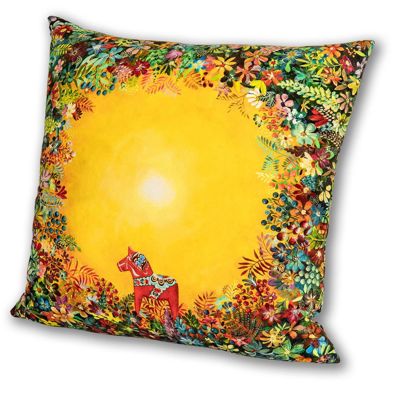 Kuddfodral i sammet "Grytnäsljus"