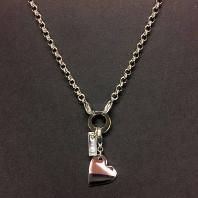 Halskedja - Ärtlänk  4 mm - välj längd 40-90 cm