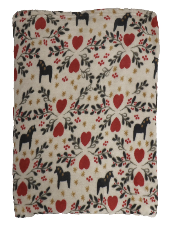 Fleecepläd "Älska Dalarna" 130x170 cm