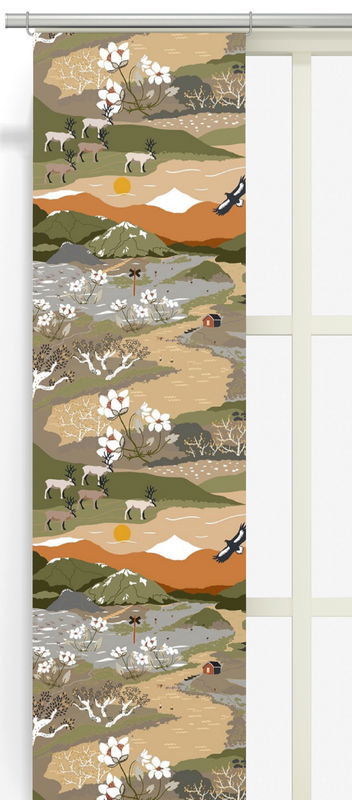 Panel Curtains - Fjällvandring 43x240 cm 2-Pack
