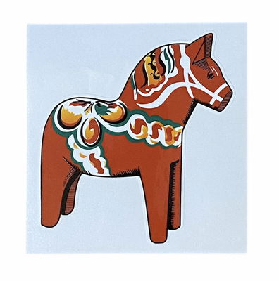 Klistermärke - Dalahäst 10 cm