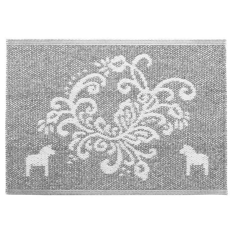 Kurbits dörrmatta med Dalahästar 50x70 cm - Vändbar vinylmatta