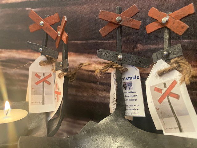 Ljusskål med ledkryss (välj till egen skylt med text)