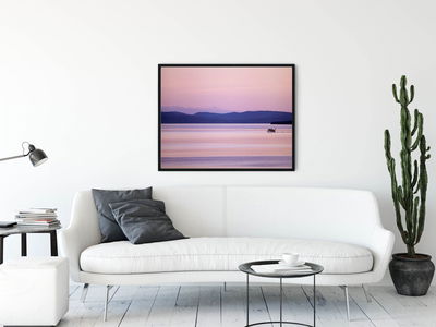 Canvastavla - Sjön Siljan med ångbåten Gustaf Wasa