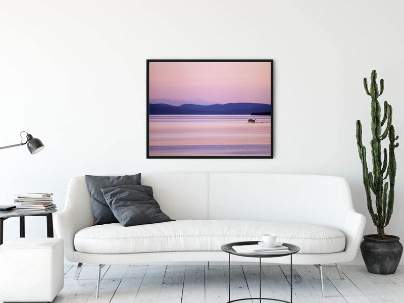 Canvastavla - Sjön Siljan med ångbåten Gustaf Wasa