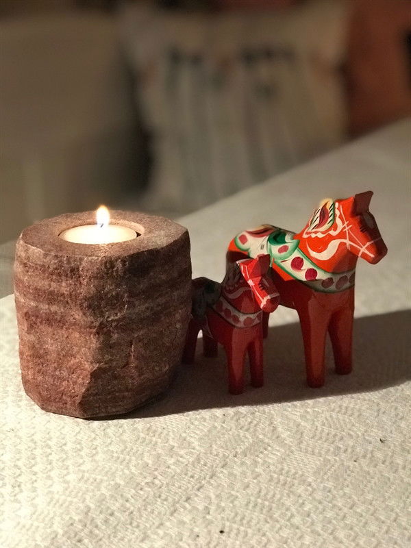 Windlicht aus Älvdalsquarzit, 8 cm