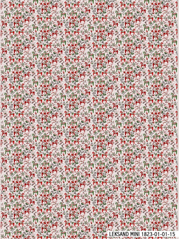 Tyg metervara - Dalahästar Mini