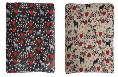 Fleecepläd "Älska Dalarna" 130x170 cm