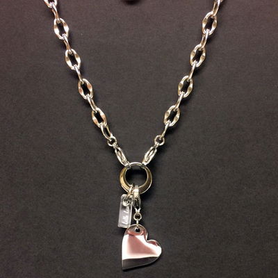 Halskedja - Hamrad länk - välj längd 40-90 cm