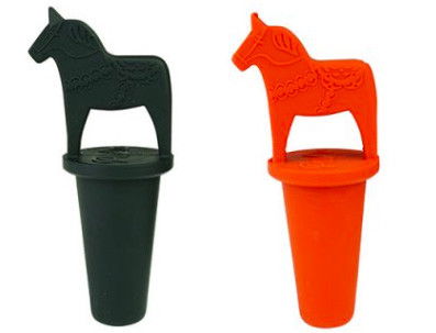 Vinkork - Dalahäst Röd - Svart - Blå