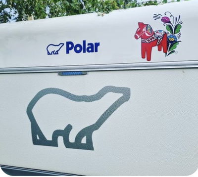 Bildekor - Dalahäst/kurbits för bil, husvagn och husbil