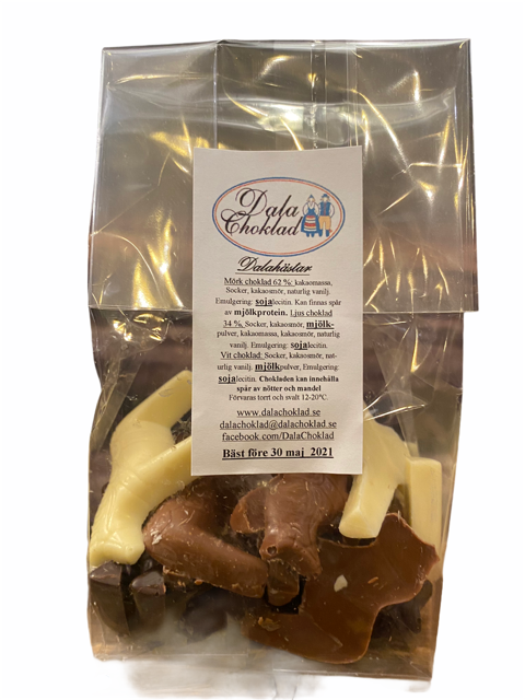 Presentpåse - 16 Dalahästar i choklad