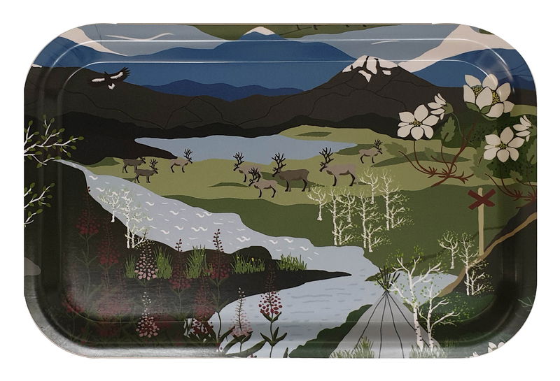 Bricka Fjällvandring 33x21 cm