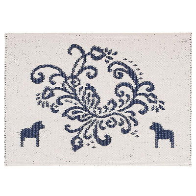 Kurbits dörrmatta med Dalahästar 50x70 cm - Vändbar vinylmatta