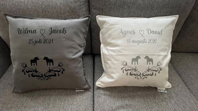 Kärlekskudden - kuddfodral 50x50 cm för dop, student och bröllop