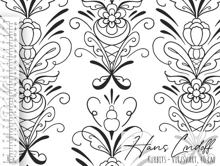 Tapet - Kurbits Vit/Svart