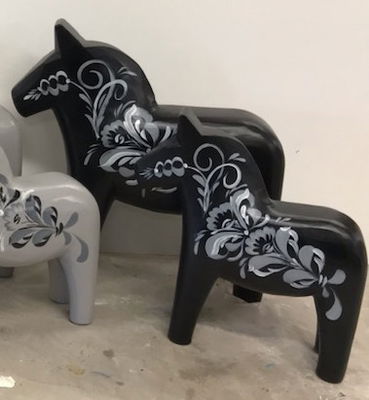 Dalahäst - Högtidshästen (Välj till egen text för exempelvis dop och bröllop!)