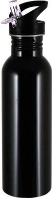 Sportflaska 0,75 l - Vattenflaska i rostfritt stål med inbyggt sugrör
