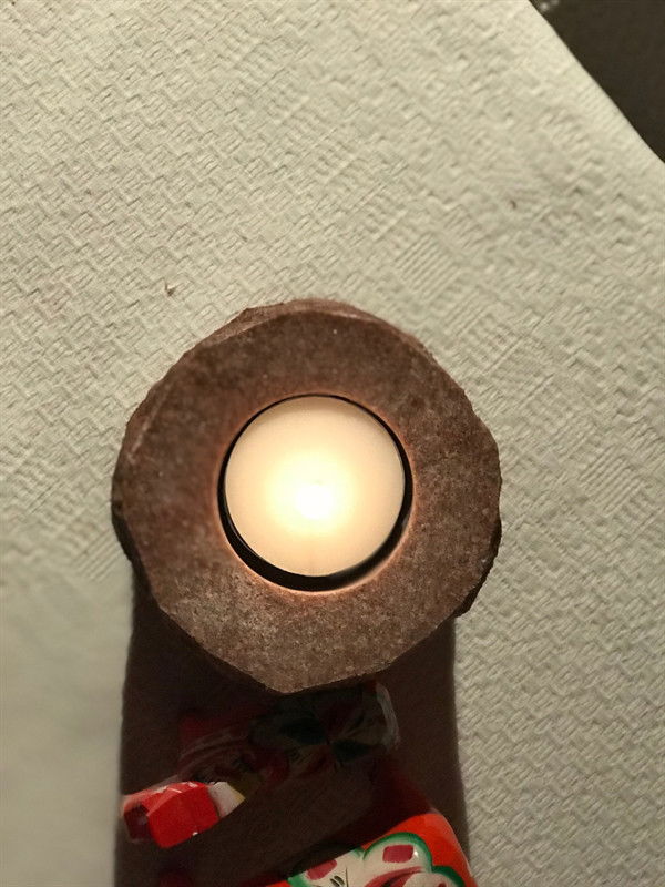 Windlicht aus Älvdalsquarzit, 8 cm