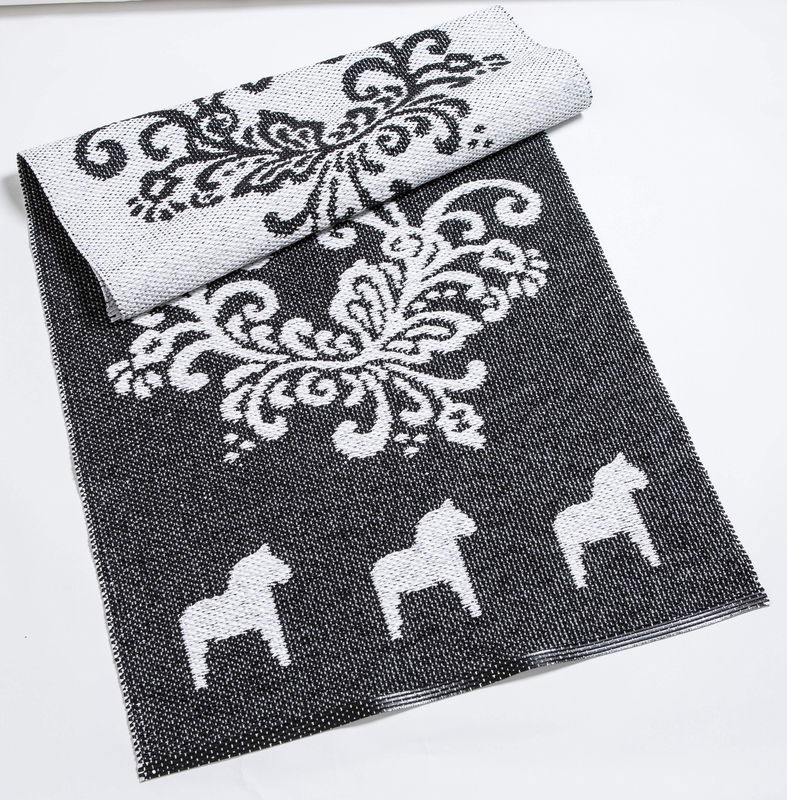 Kurbitsmatta med Dalahästar 70 x 150 cm - Vändbar vinylmatta