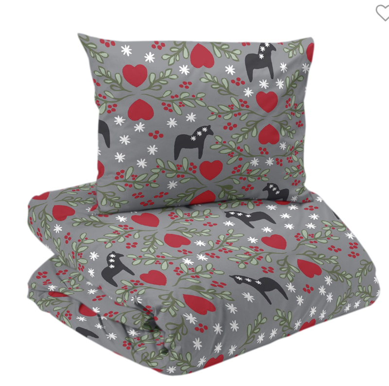 Bäddset "Älska Dalarna" - Påslakan och örngott