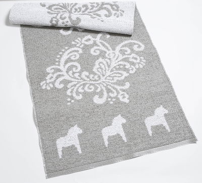 Kurbitsmatta med Dalahästar 70 x 200 cm - Vändbar vinylmatta