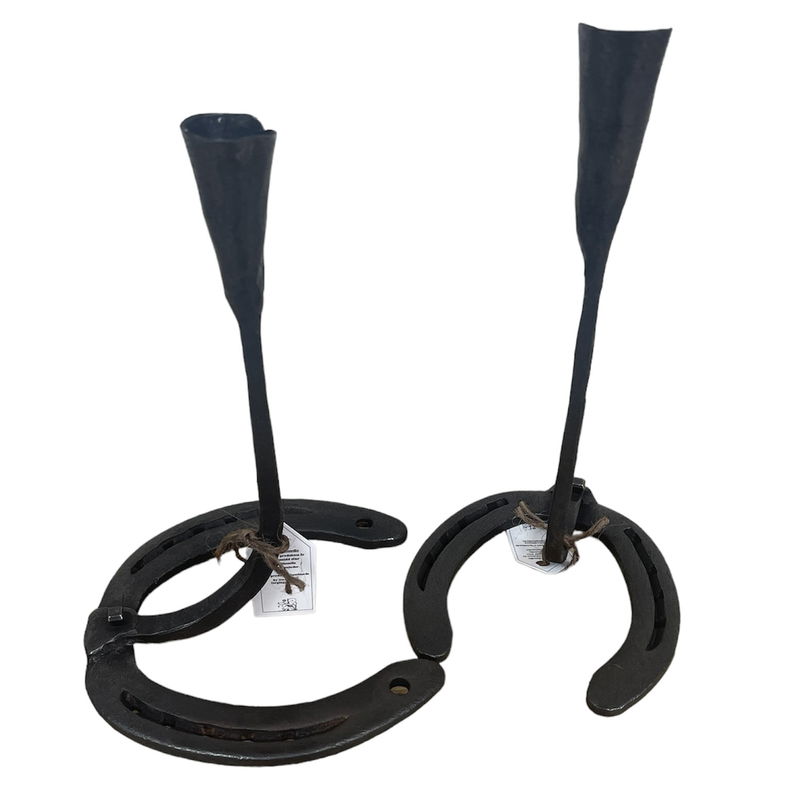 Hästsko - Ljushållare i smide