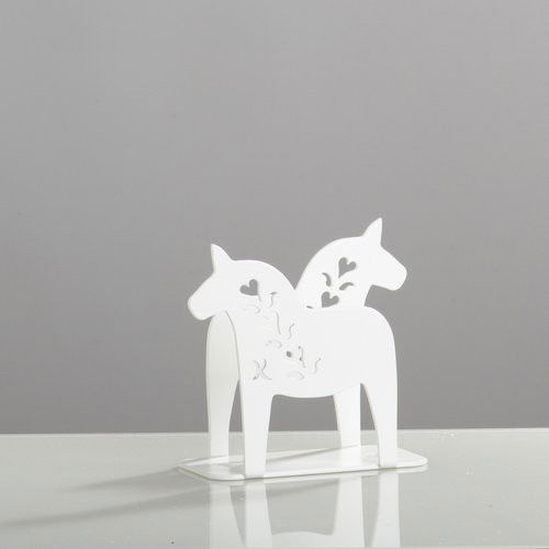 Servettställ - Dalahästar med motiv "Hjärteranka"