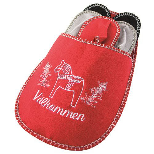 Toffelset Dalahästar 5-par "Välkommen"