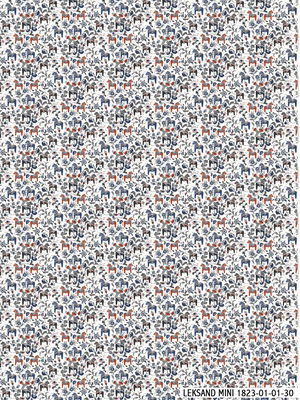 Tyg metervara - Dalahästar Mini