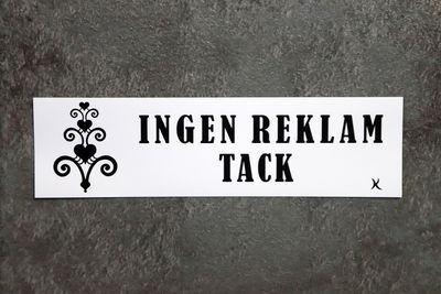 Vädertålig dekal, perfekt att fästa på brevlådan