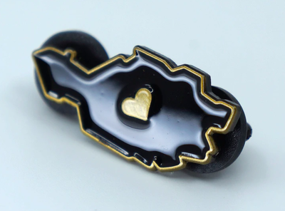 Emaljpin - Med hjärtat i Dalarna (Fri frakt)