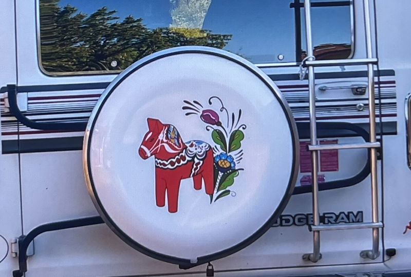 Bildekor - Dalahäst/kurbits för bil, husvagn och husbil