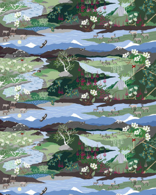 Tyg metervara - Fjällvandring